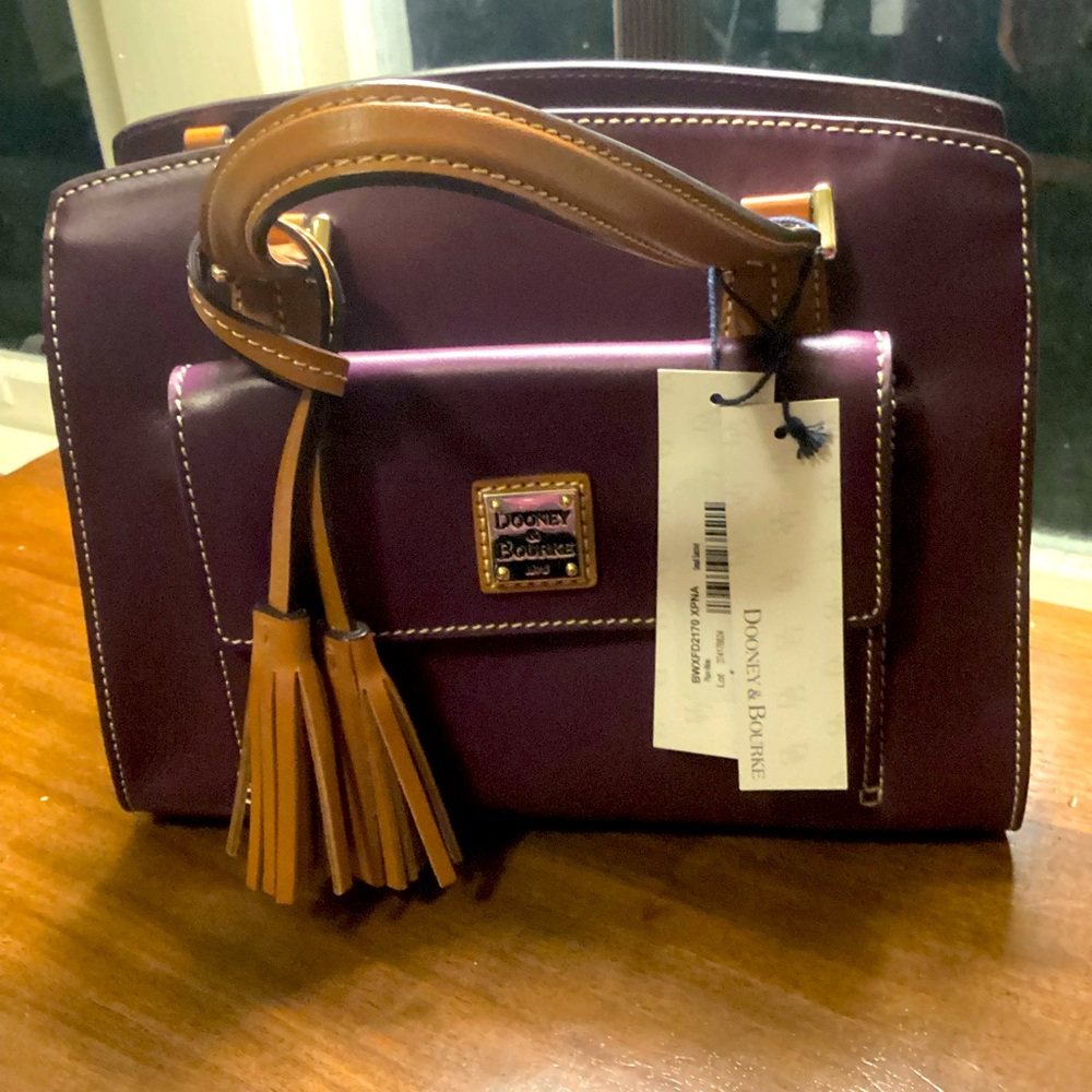Dooney & Bourke Wexford Leather Small Satchel - Plum Wine